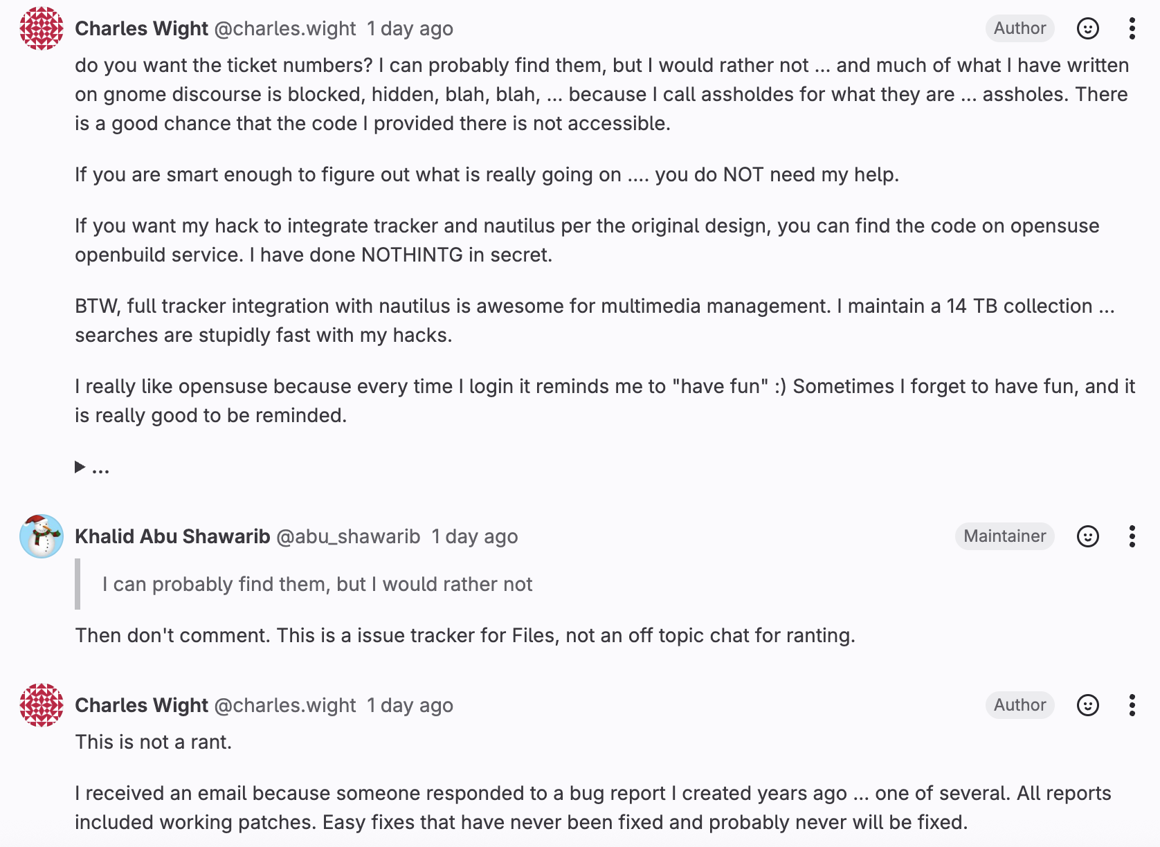 Comment rant 2