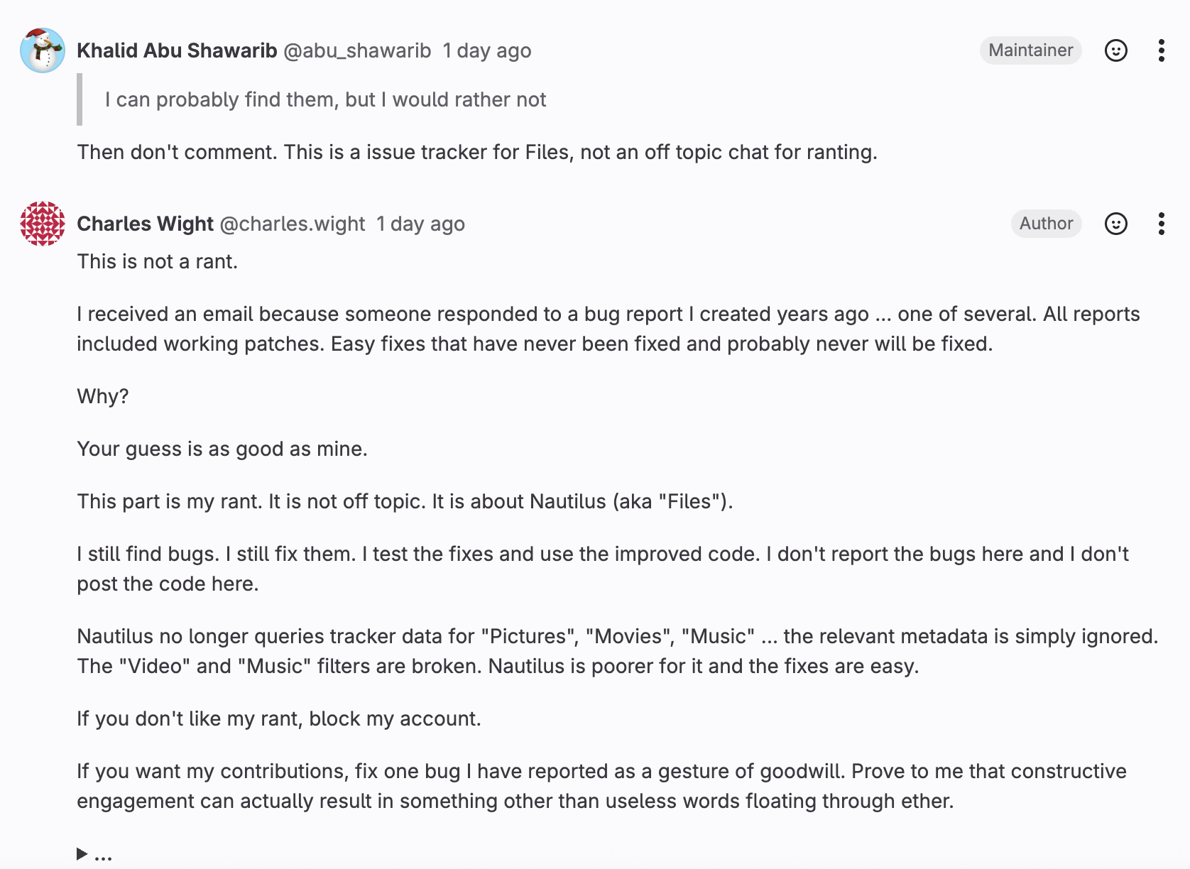 Comment rant 3